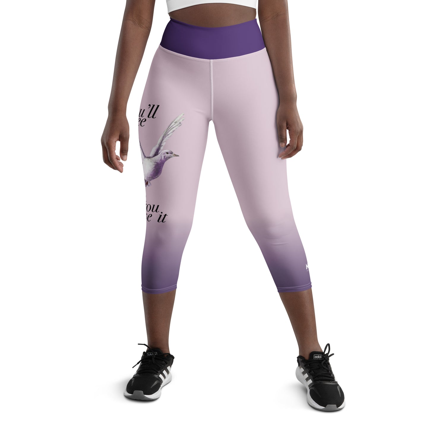 Yoga Capri Leggings / Bird