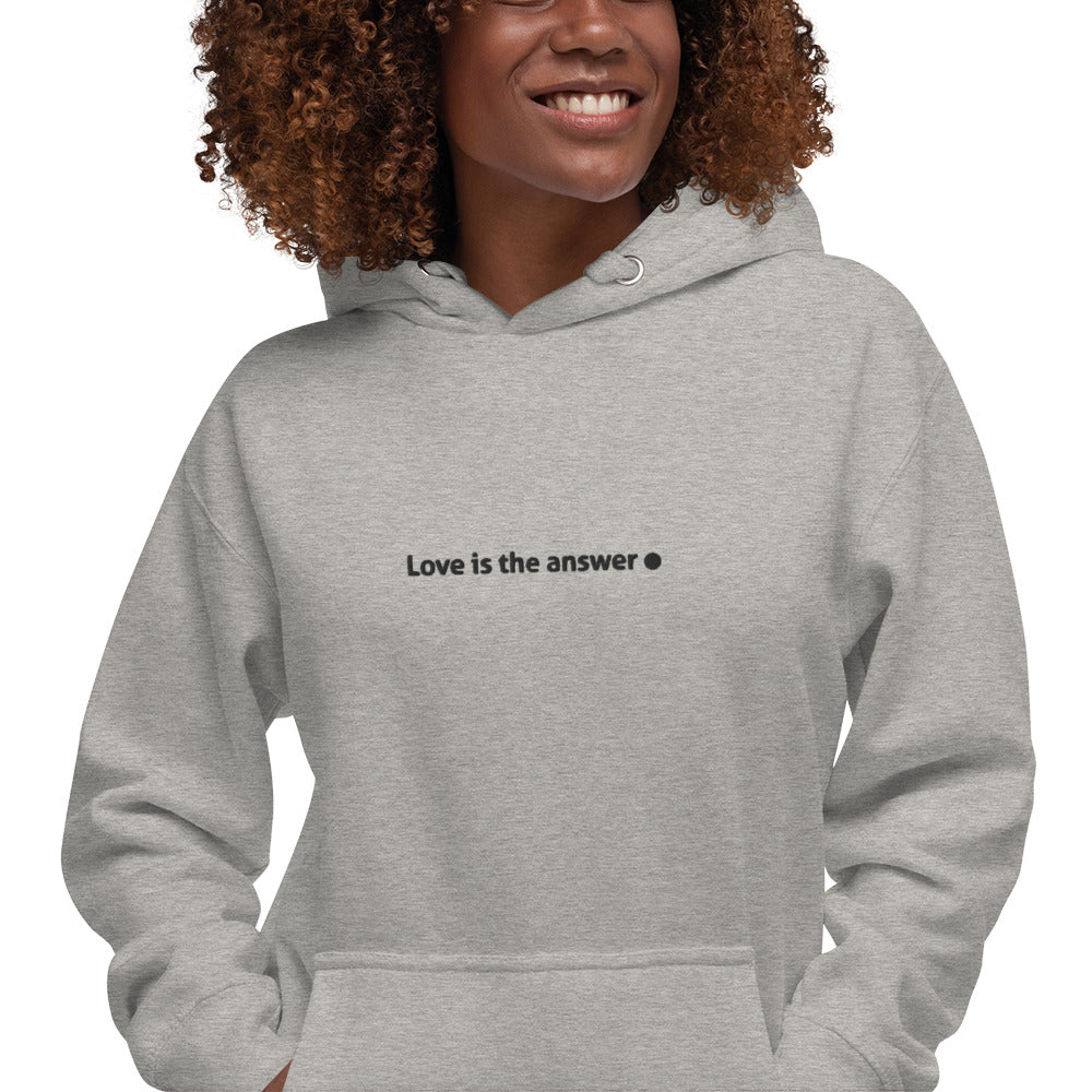 Premium unisex hoodie / Love is the answer