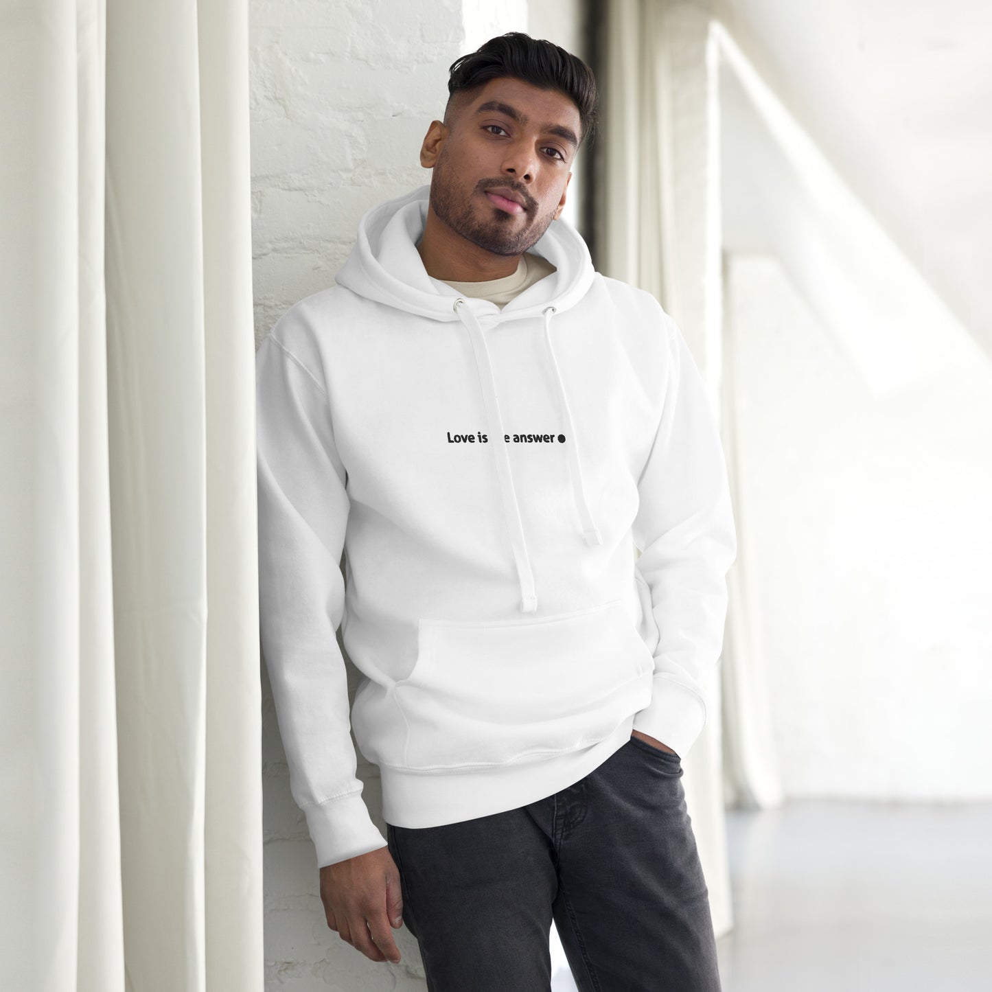 Premium unisex hoodie / Love is the answer