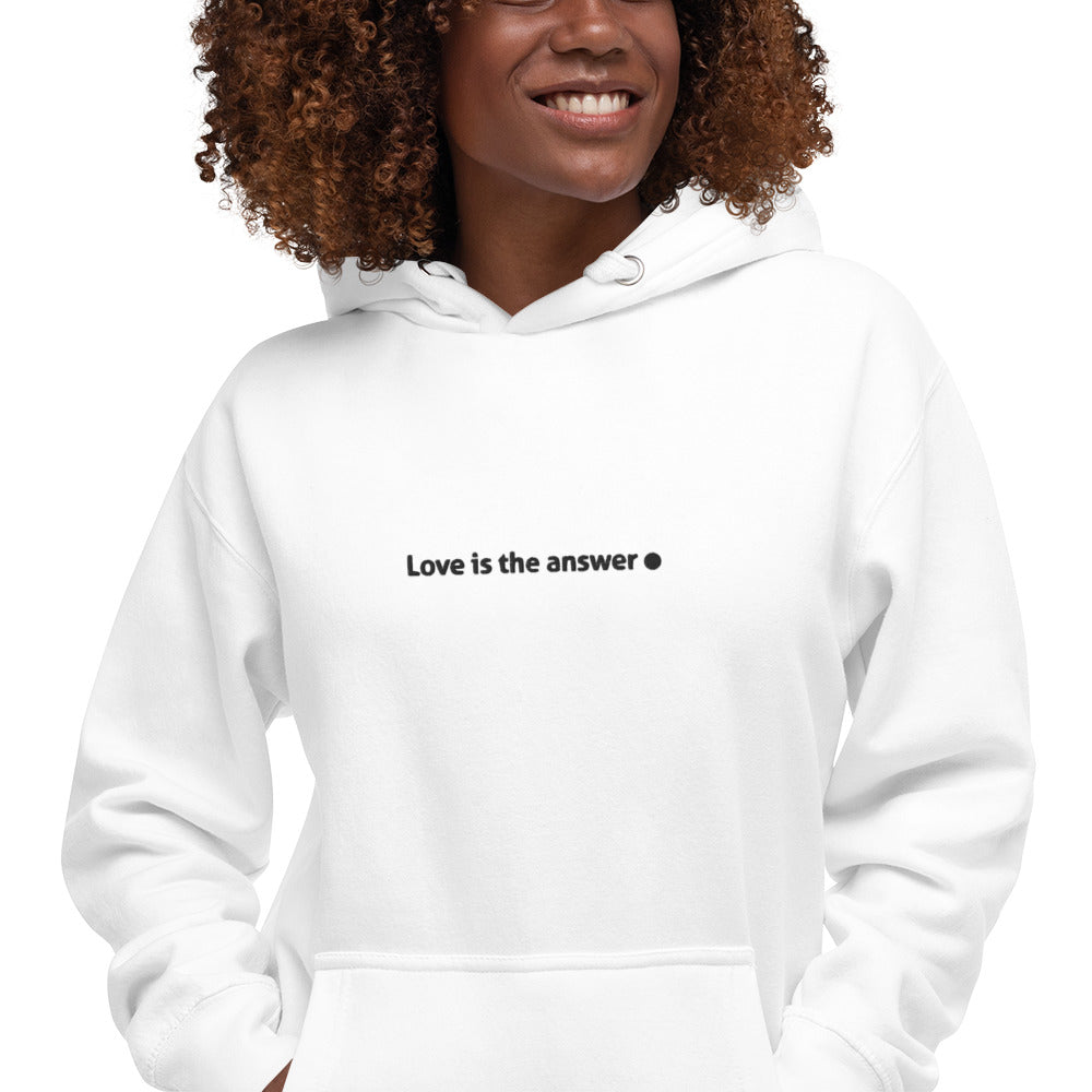 Premium unisex hoodie / Love is the answer