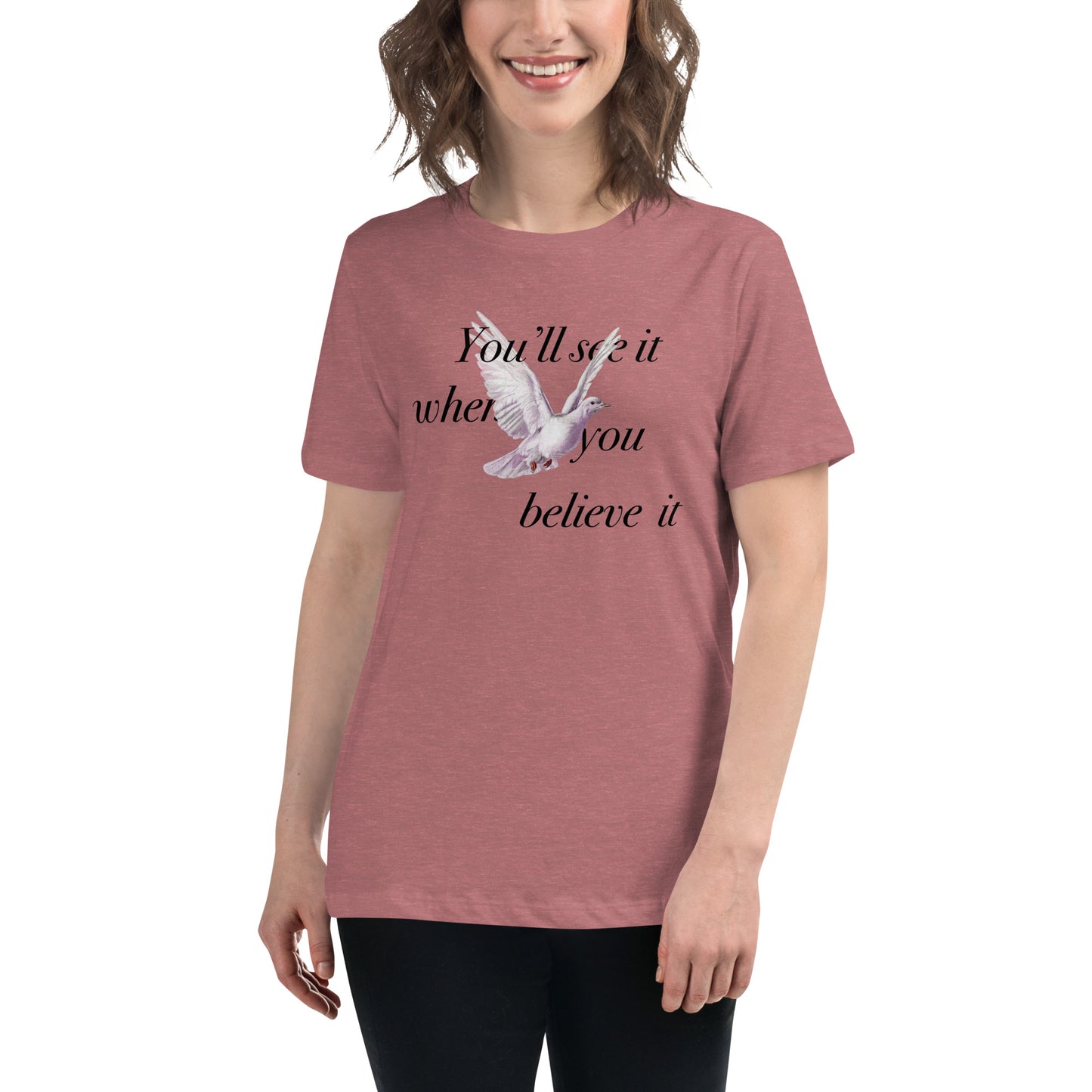 Women's Relaxed T-shirt / Bird Design